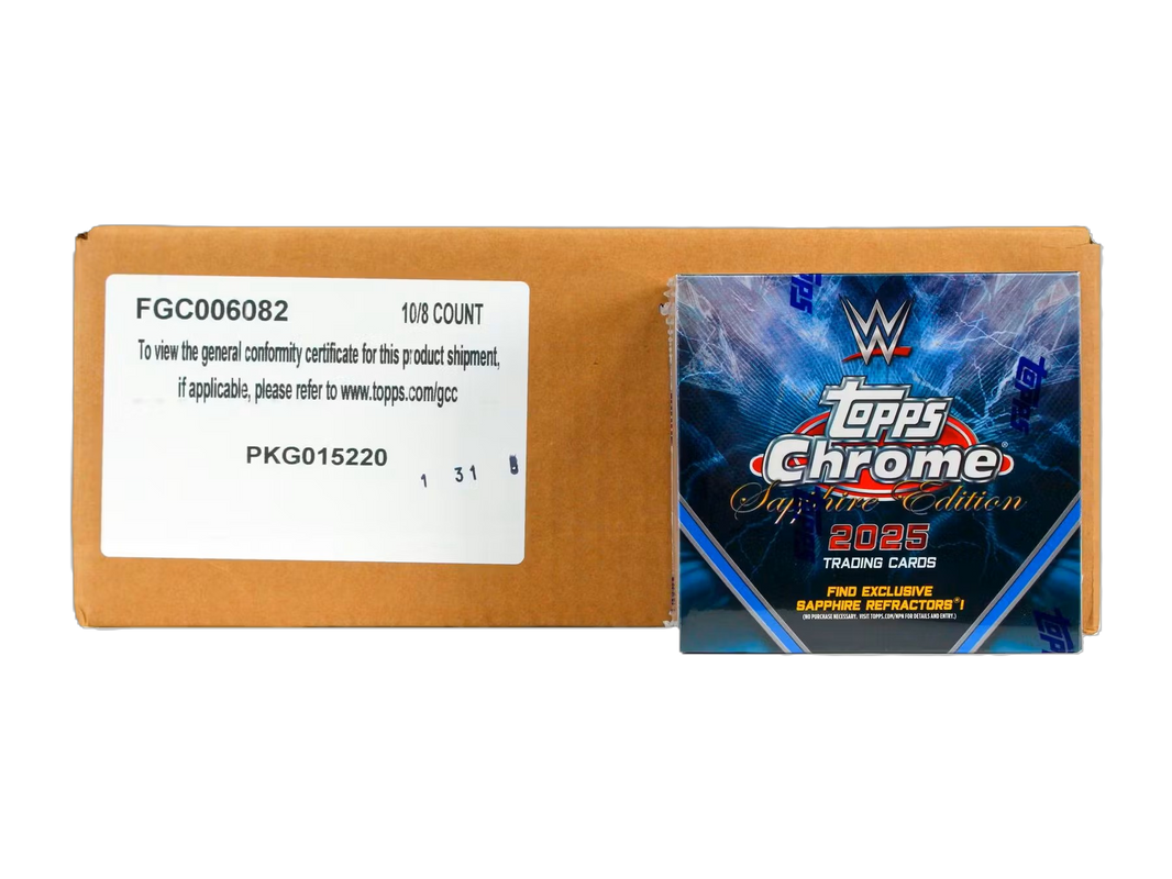 2025 Topps Chrome WWE Sapphire Edition Wrestling Hobby 10-Box Case