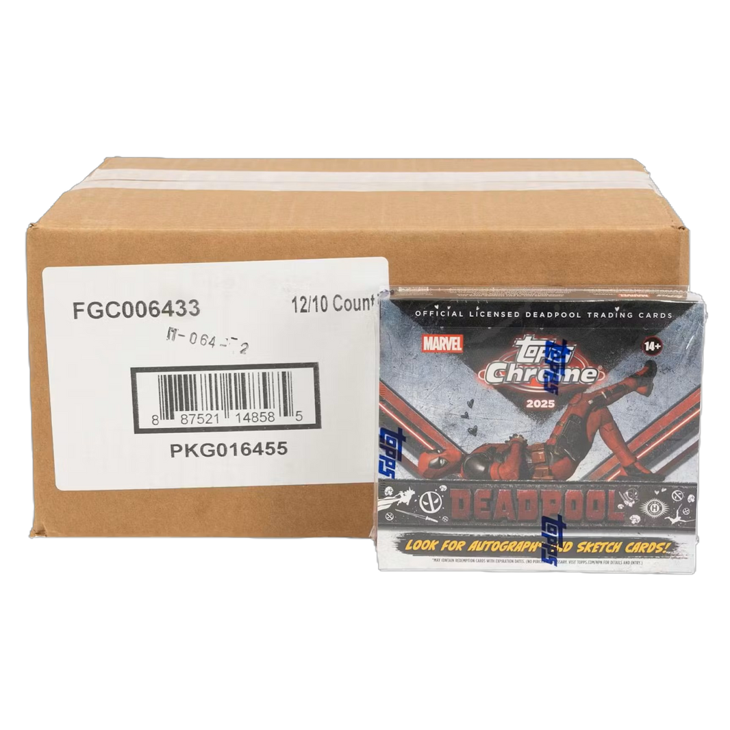 2025 Topps Deadpool Chrome Hobby 12-Box Case