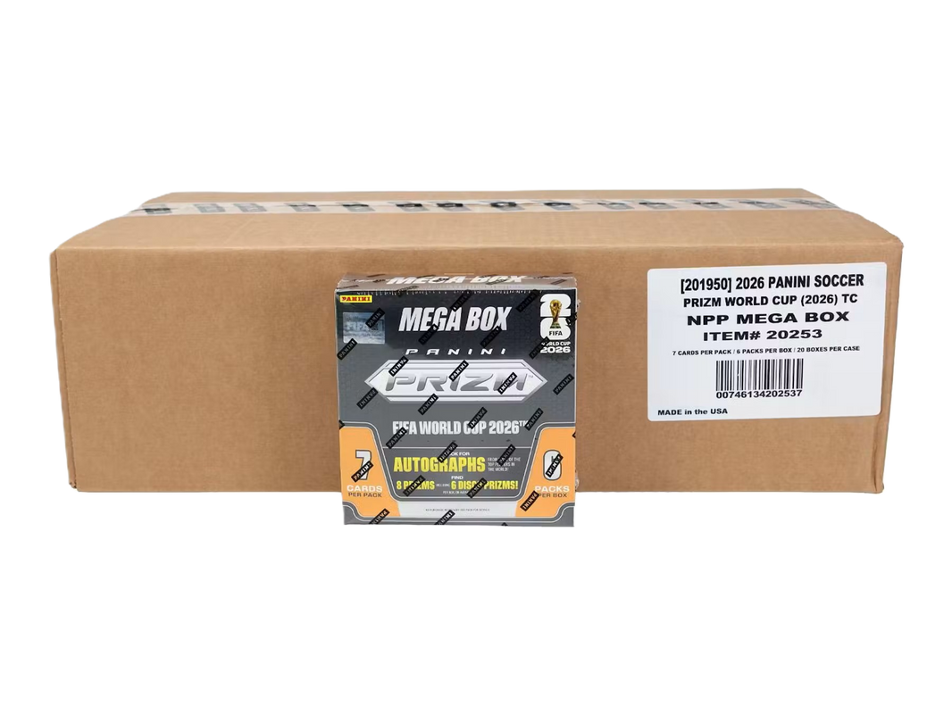 2026 Panini Prizm FIFA World Cup Soccer Mega 20-Box Case