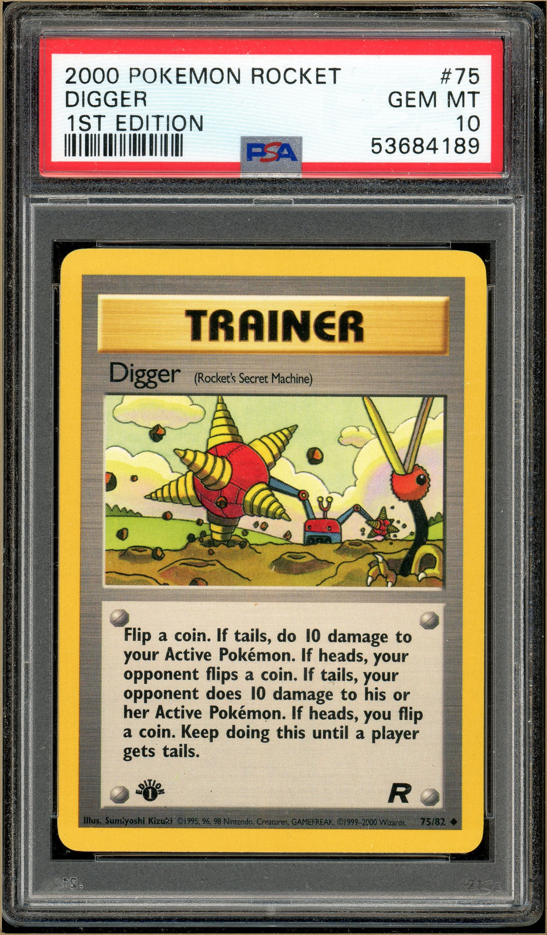 Pokémon - Digger - Team Rocket 1st Edition #75 PSA 10
