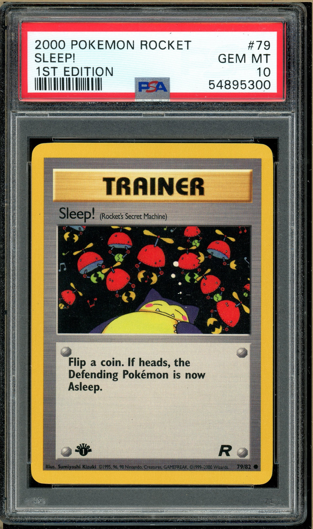Pokémon - Sleep! - Team Rocket 1st Edition #79 PSA 10