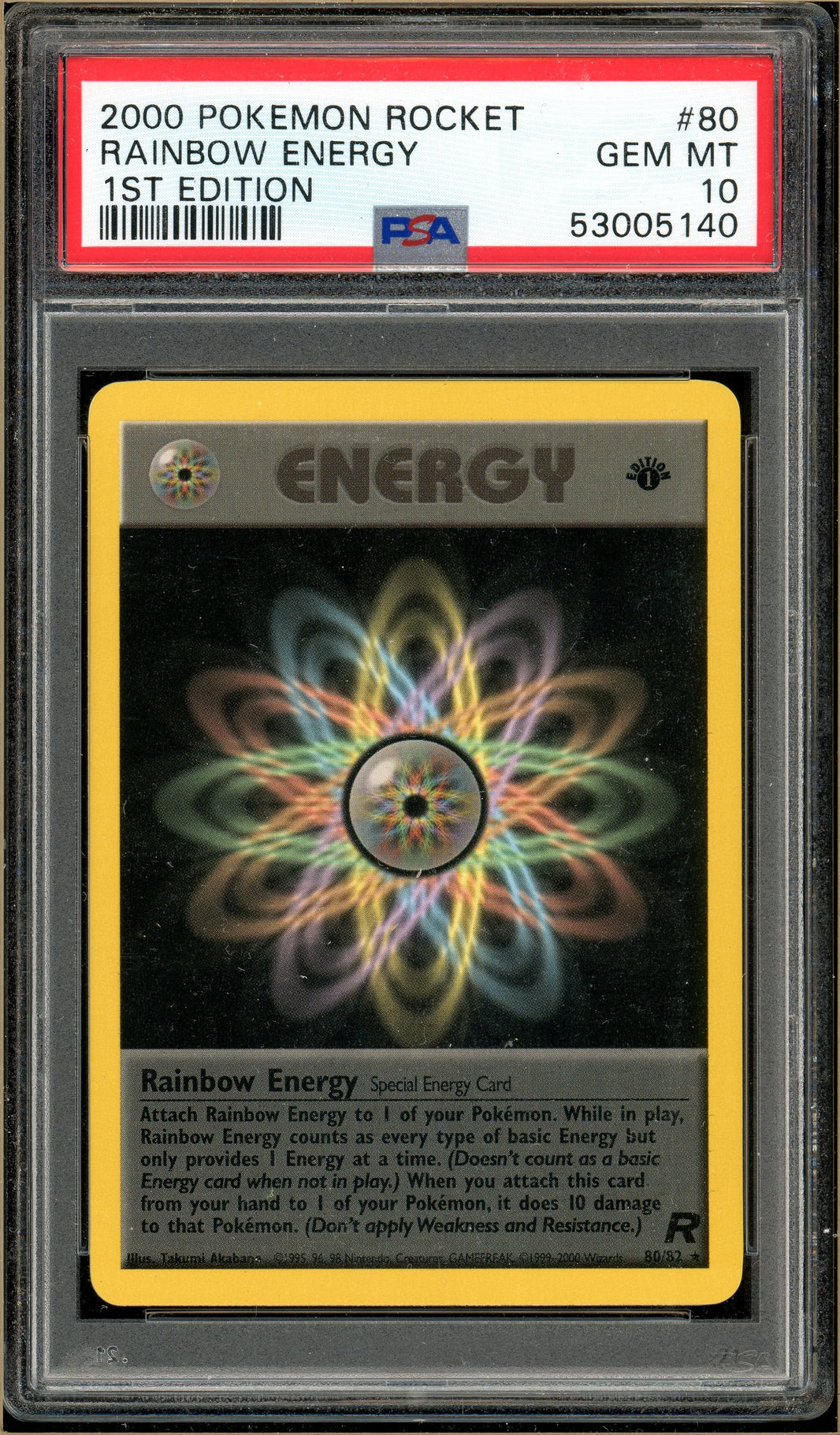 Pokémon - Rainbow Energy - Team Rocket 1st Edition #80 PSA 10