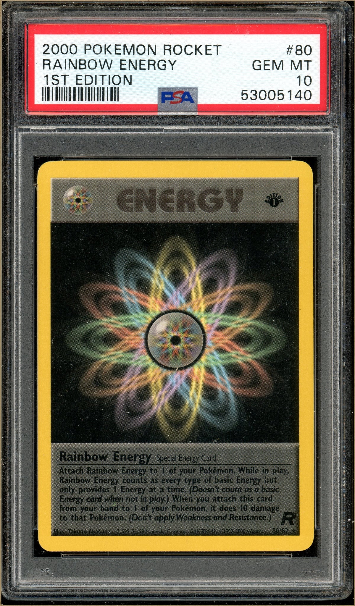 Pokémon - Rainbow Energy - Team Rocket 1st Edition #80 PSA 10