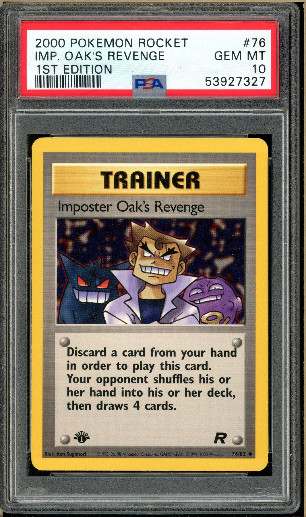 Pokémon - Imposter Oak's Revenge - Team Rocket 1st Edition #76 PSA 10