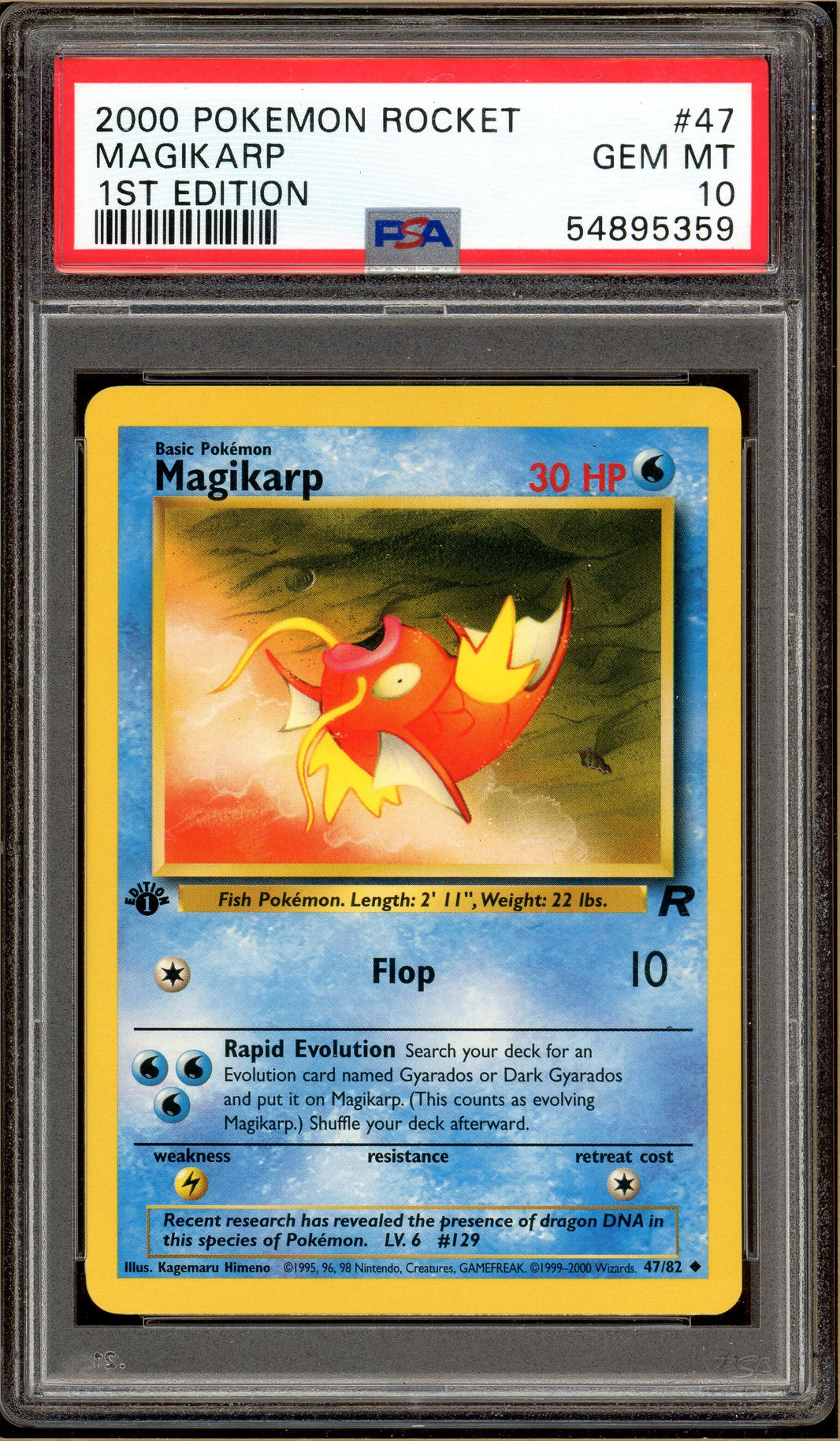 Pokémon - Magikarp - Team Rocket 1st Edition #47 PSA 10