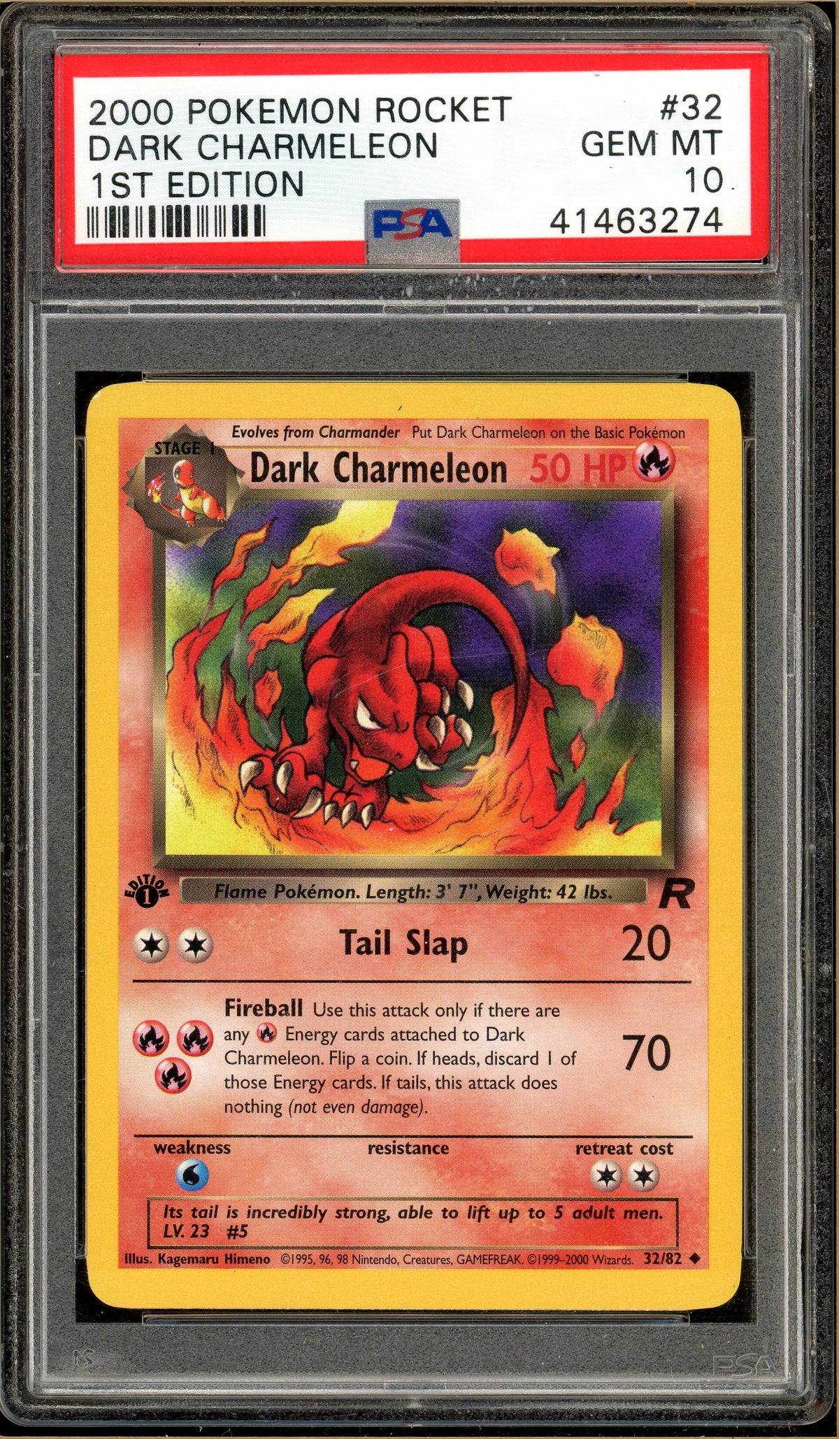 Pokémon - Dark Charmeleon - Team Rocket 1st Edition #32 PSA 10