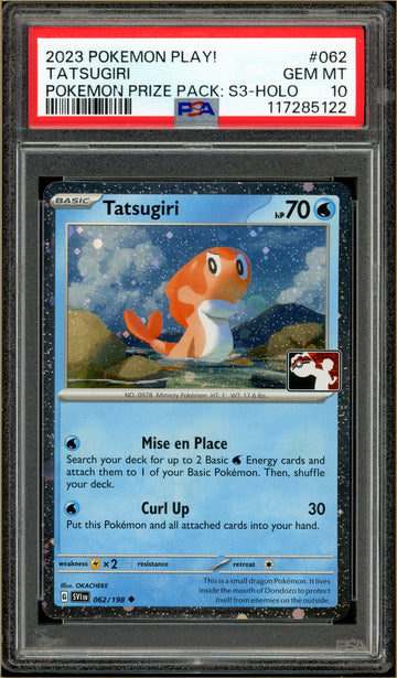 Pokémon -Tatsugiri, Prize Pack Serie 3 #062 PSA 10