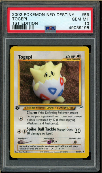 Pokémon - Togepi Neo Destiny 1st Edition #56 PSA 10