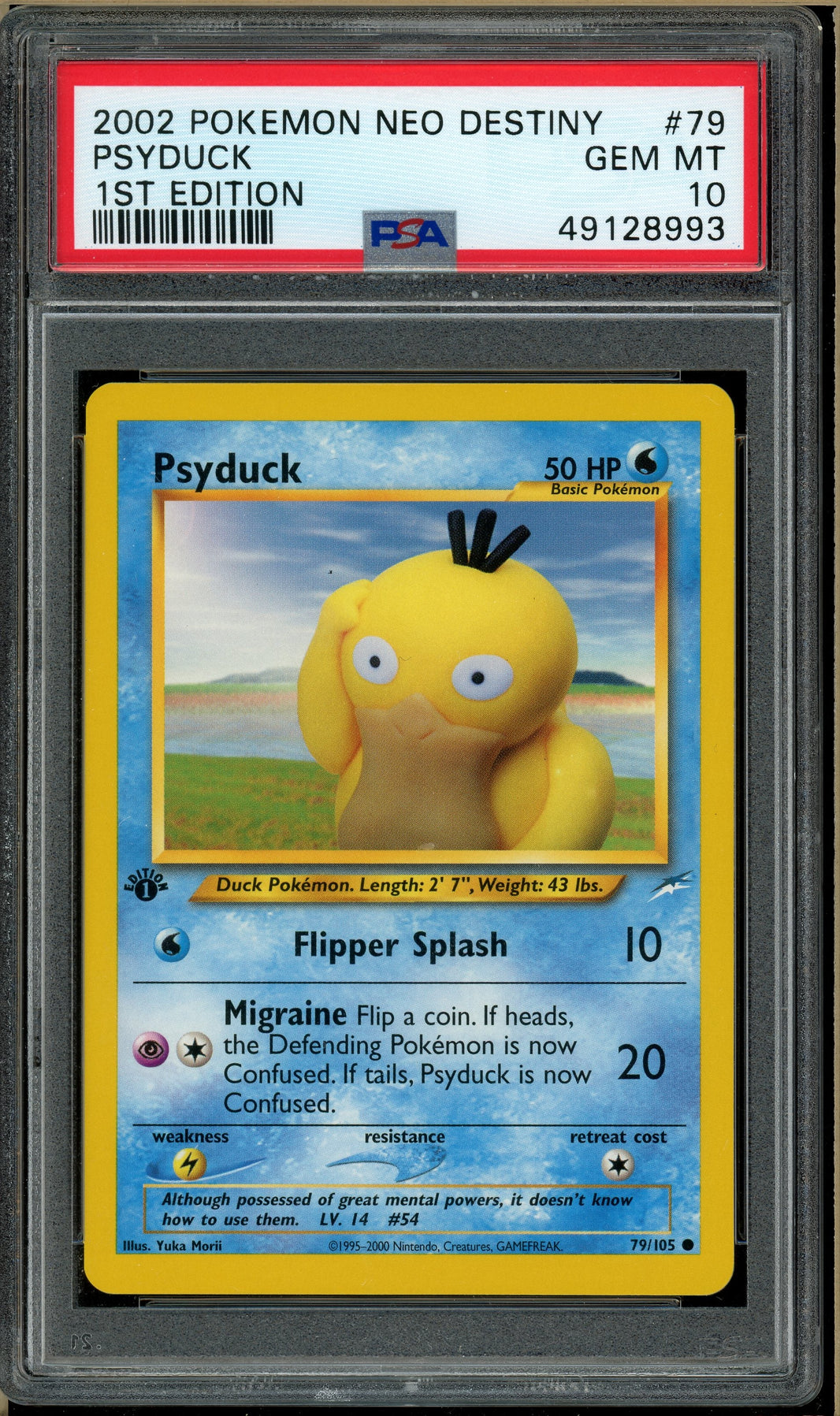 Pokémon - Psyduck, Neo Destiny 1st Edition #79 PSA 10