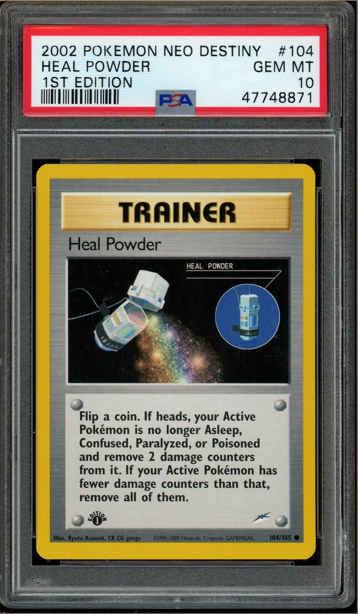 Pokémon - Heal Powder Neo Destiny 1st Edition #104 PSA 10