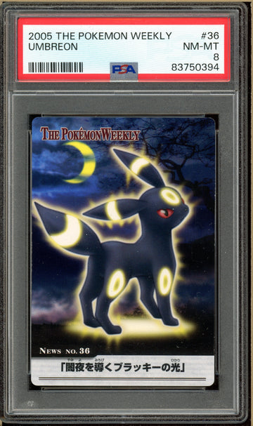 Pokémon - Umbreon, Pokémon Weekly #36 PSA 8